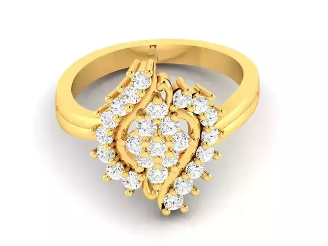 Women Diamond Ring 3dm renders details