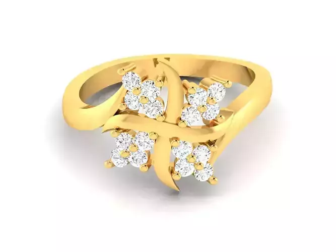 Women Diamond Ring 3dm renders details