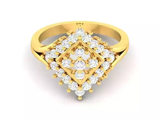 Women Diamond Ring 3dm renders details