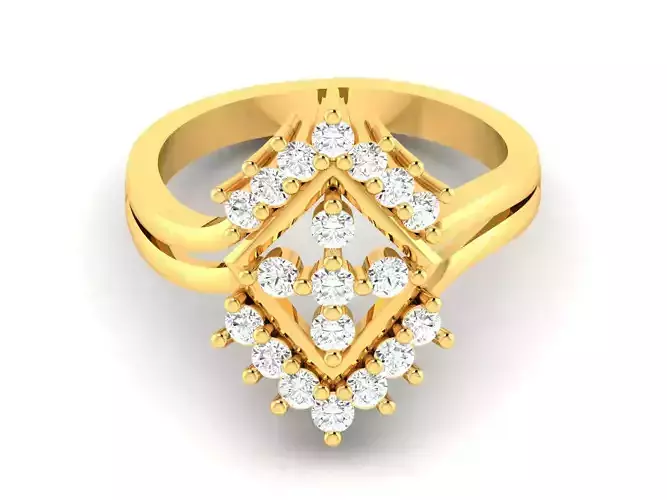Women Diamond Ring 3dm renders details
