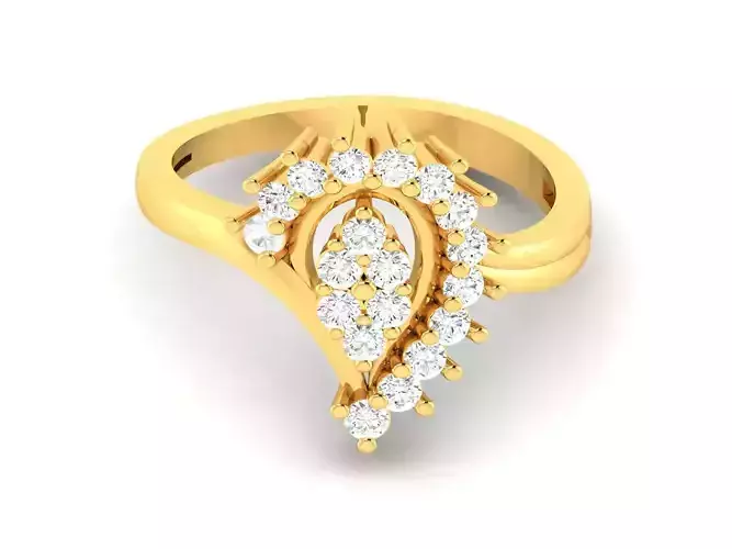 Women Diamond Ring 3dm renders details