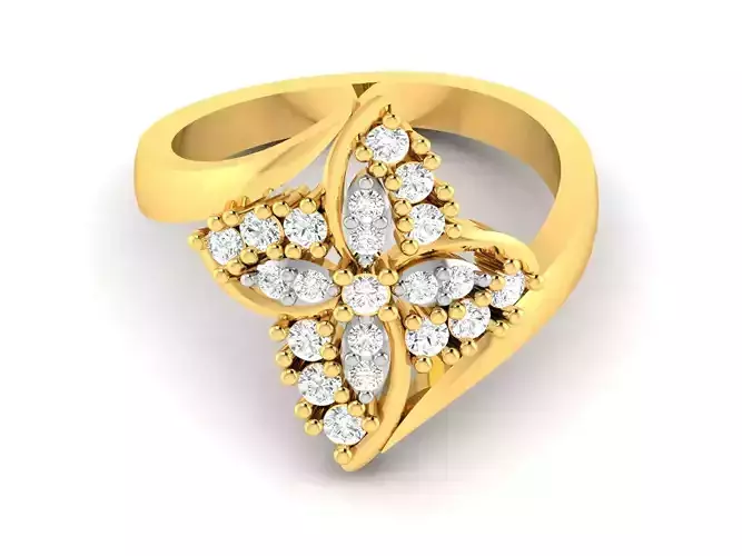 Women Diamond Ring 3dm renders details