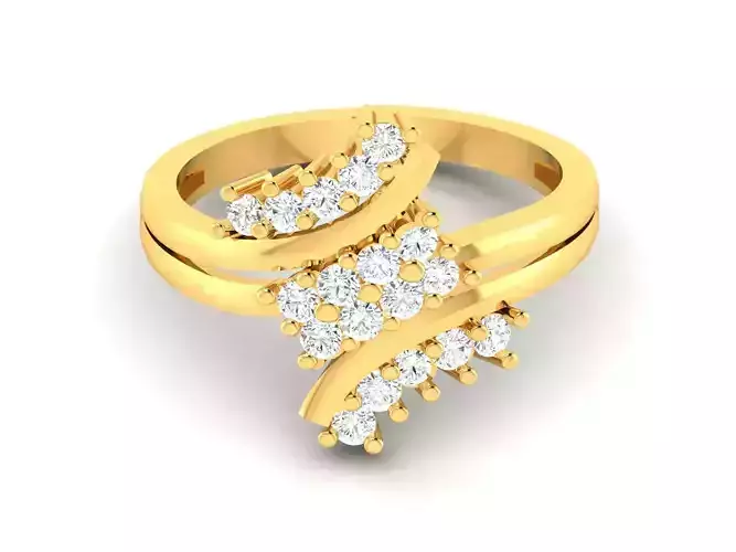 Women Diamond Ring 3dm renders details