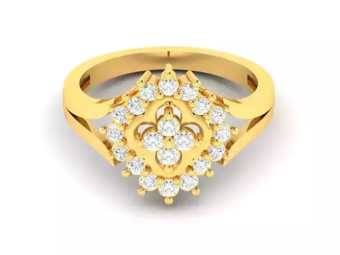 Women Diamond Ring 3dm renders details