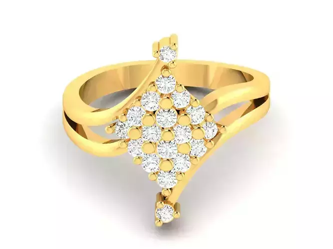 Women Diamond Ring 3dm renders details