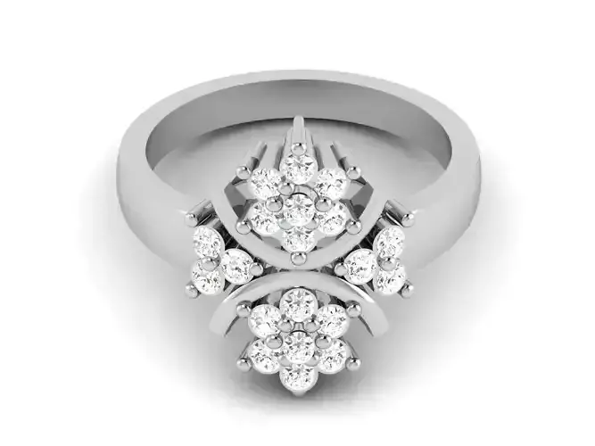 Women Diamond Ring 3dm renders details