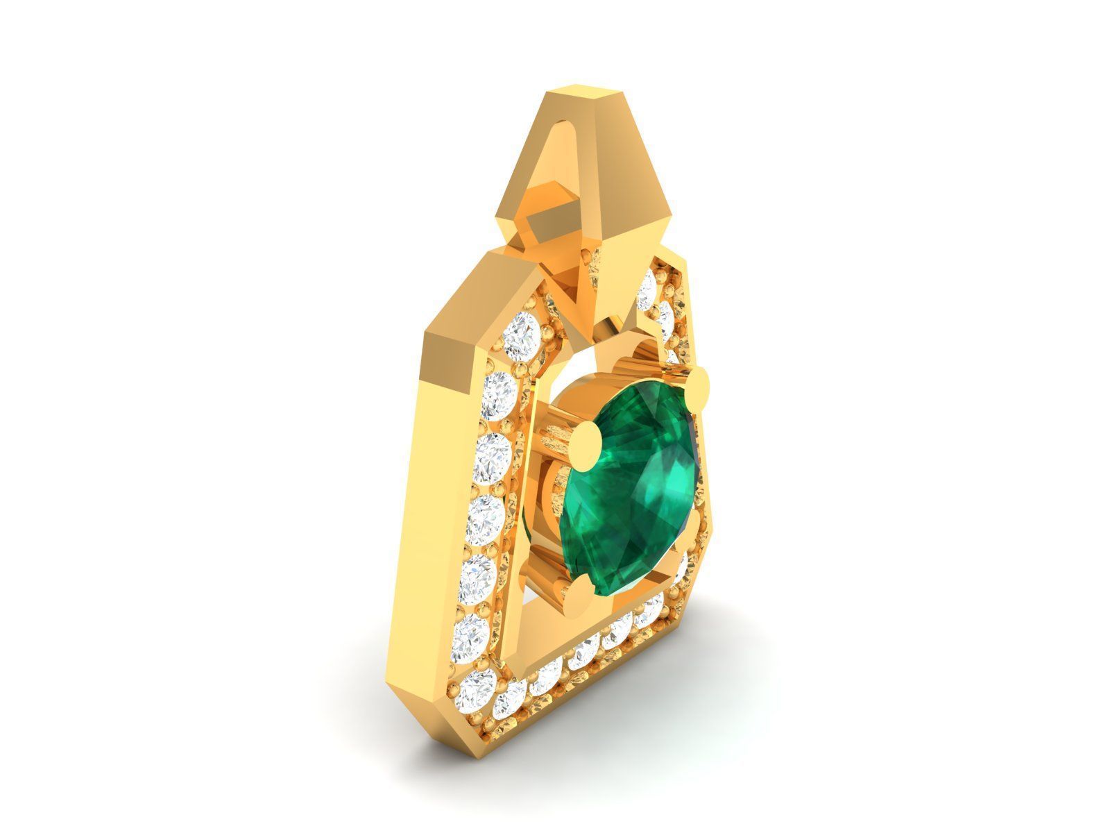 Diamond Pendant 3D print model_1