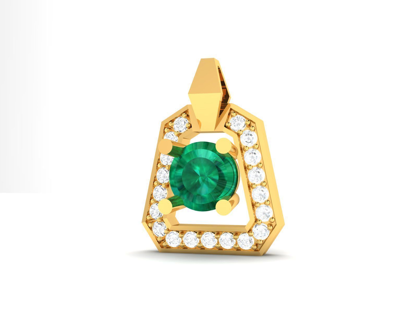 Diamond Pendant 3D print model_5