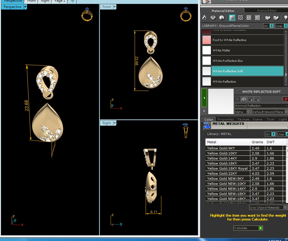 Diamond Pendant 3D print model_7