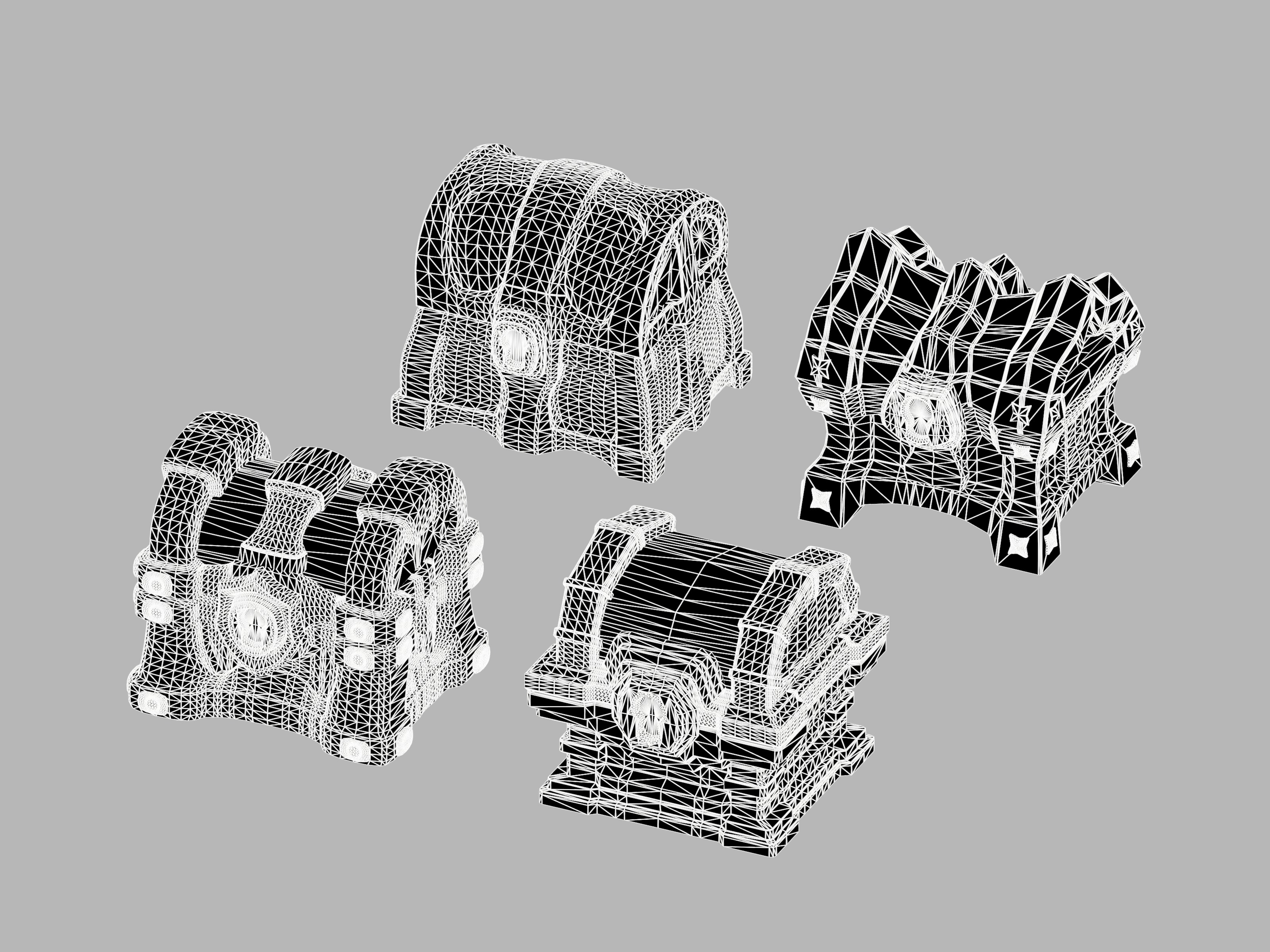 Stylized Treasure Chests -  Casual-Fantasy Megapack  3D Model Collection_9