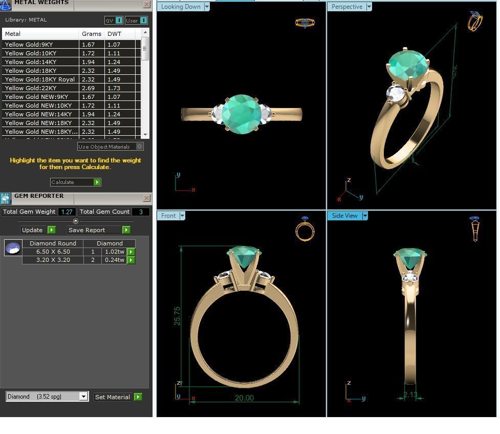 Diamond Ring 3D print model_1