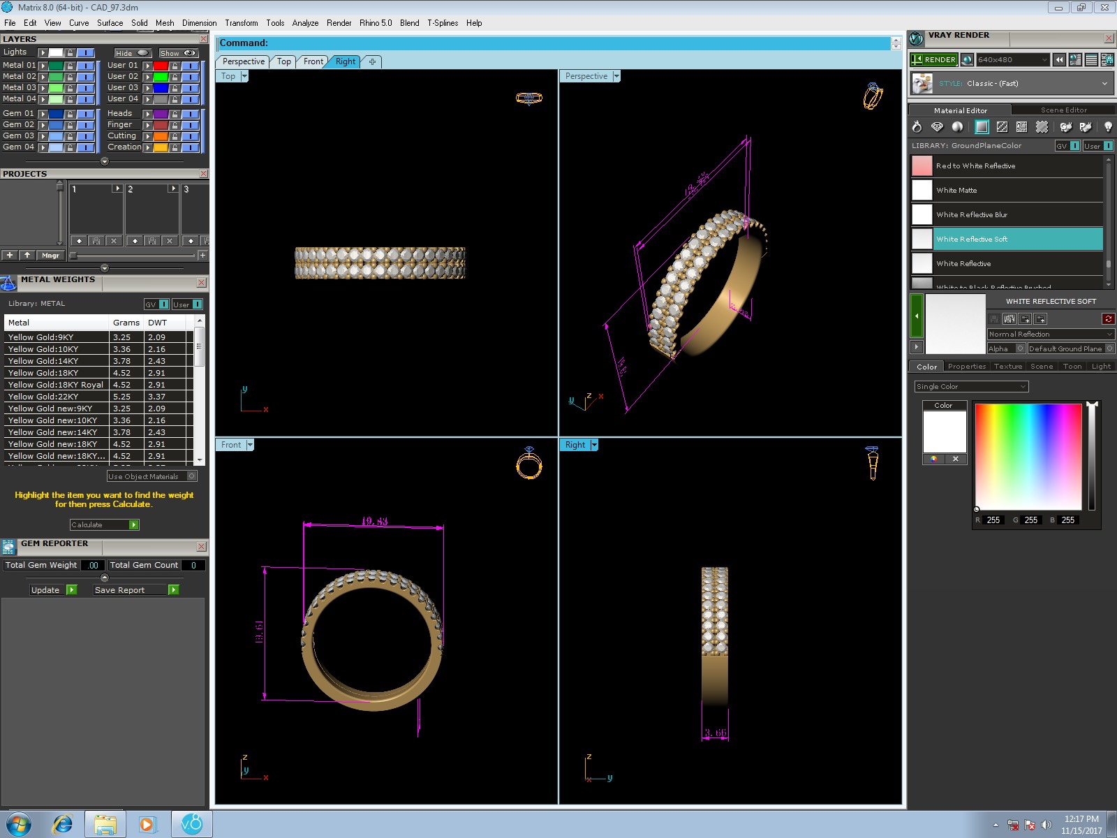 Diamond Ring 3D print model_4