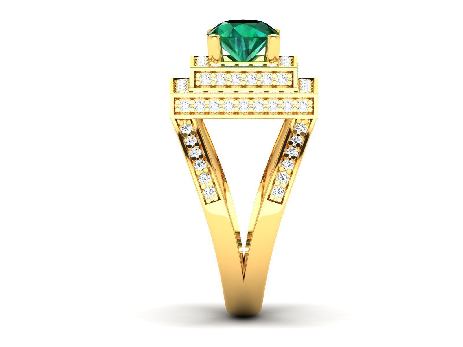 Diamond Ring 3D print model_7