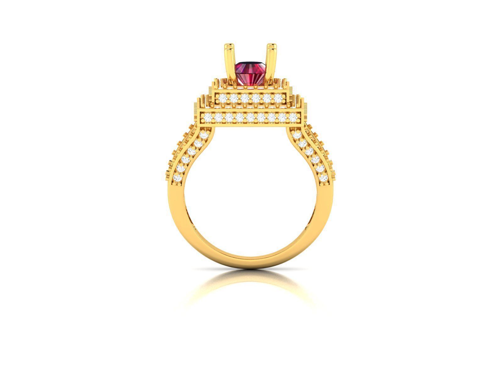 Diamond Ring 3D print model_2