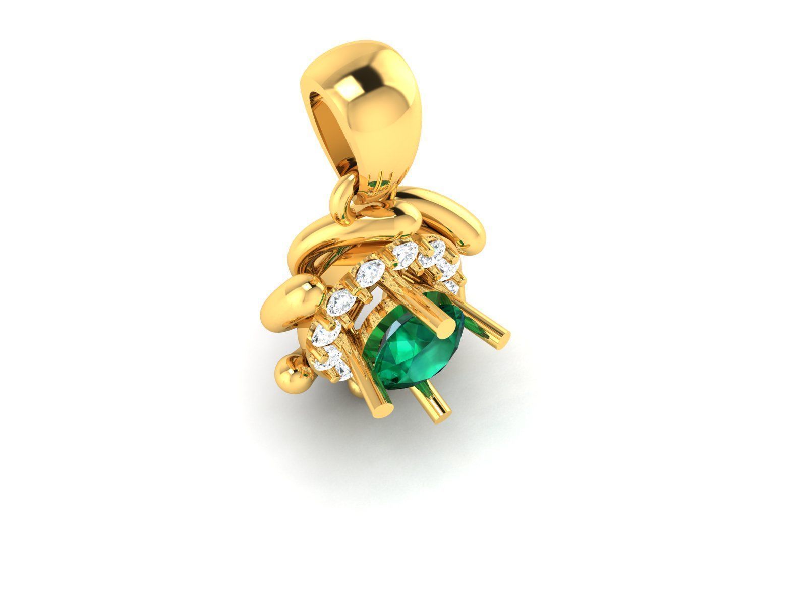 Diamond Pendant 3D print model_1