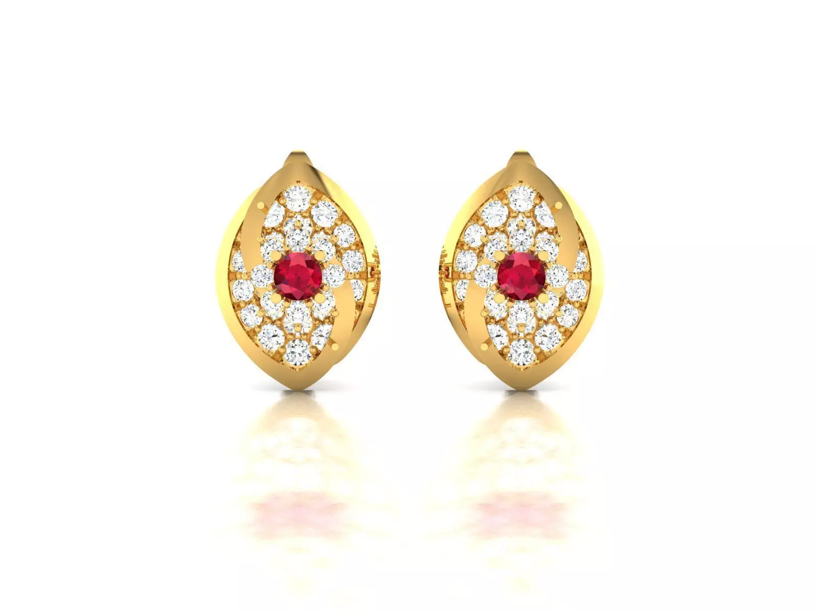 Diamond Earrings 3D print model_0