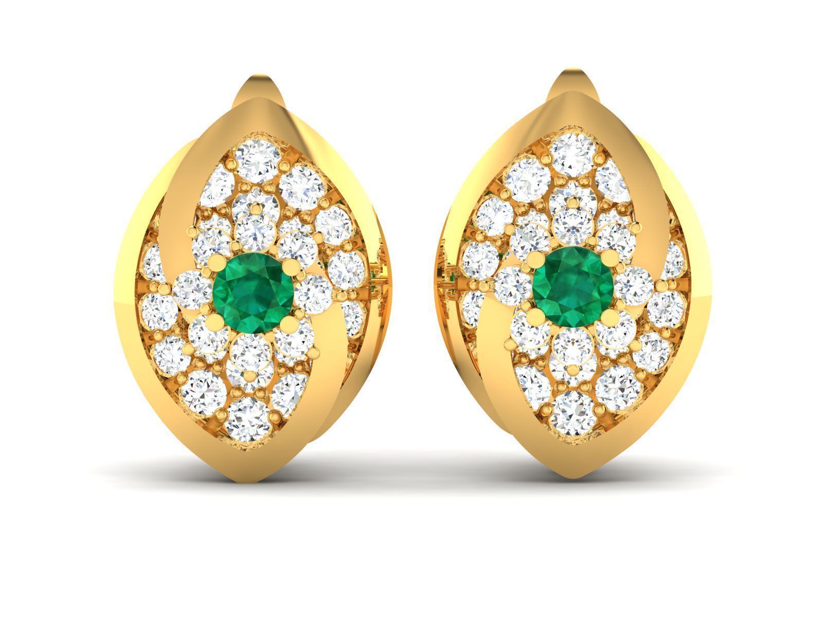 Diamond Earrings 3D print model_6