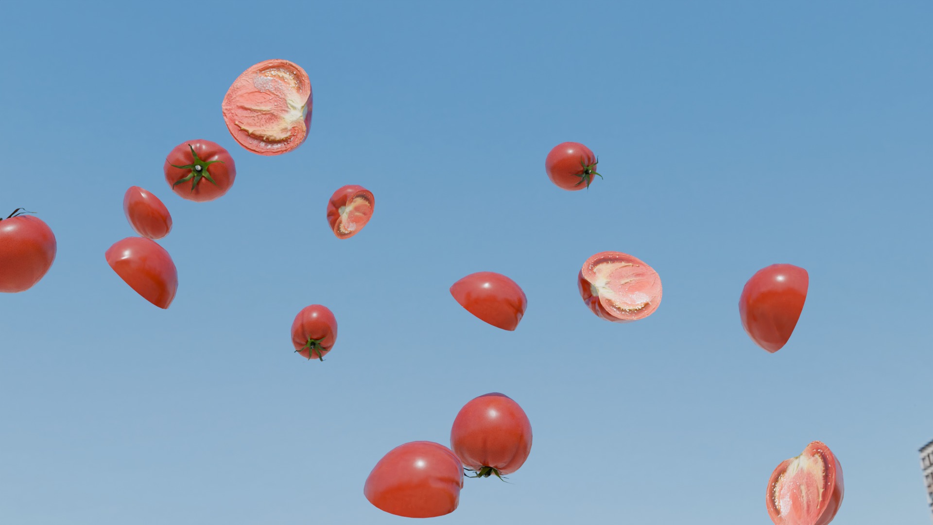 Vegetable Tomato Includes Cut Model Free low-poly 3D model_4