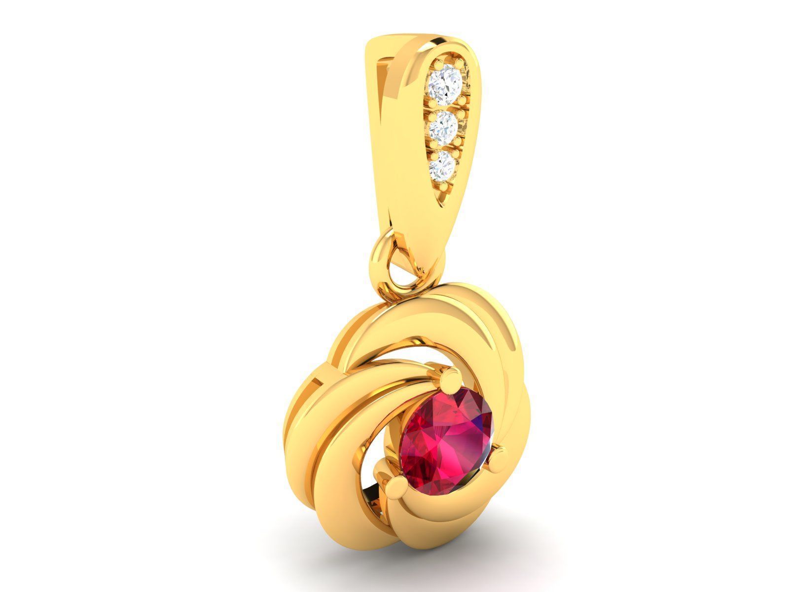 Diamond Pendant 3D print model_7