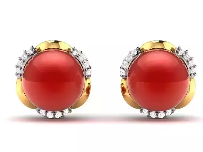 Diamond Pearl Earrings