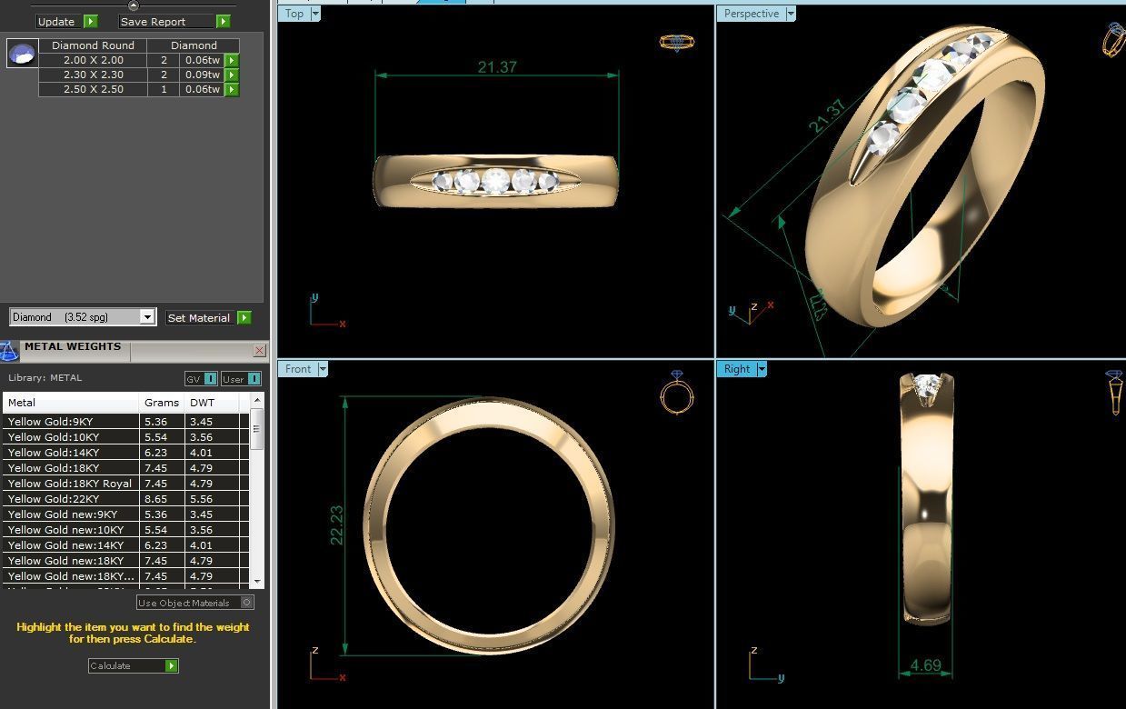 Diamond Ring 3D print model_1