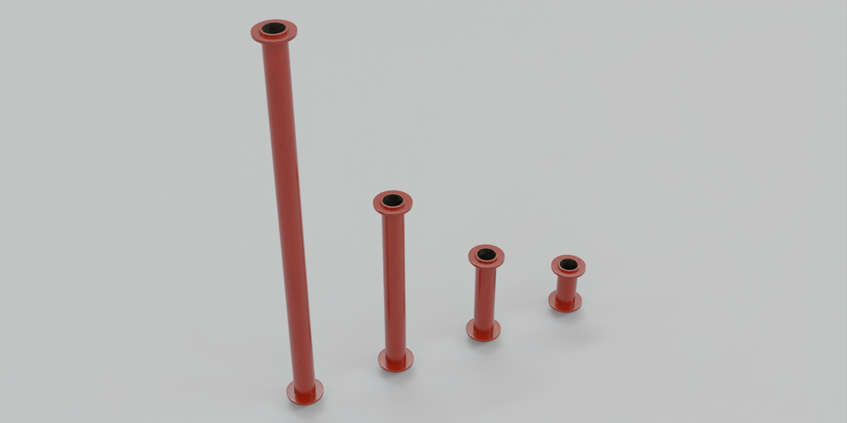 Iron Pipes Low-poly 3D model_5