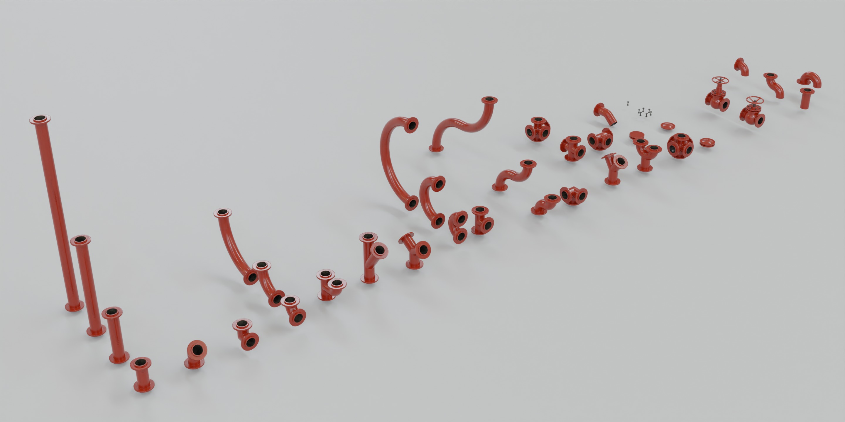 Iron Pipes Low-poly 3D model_59