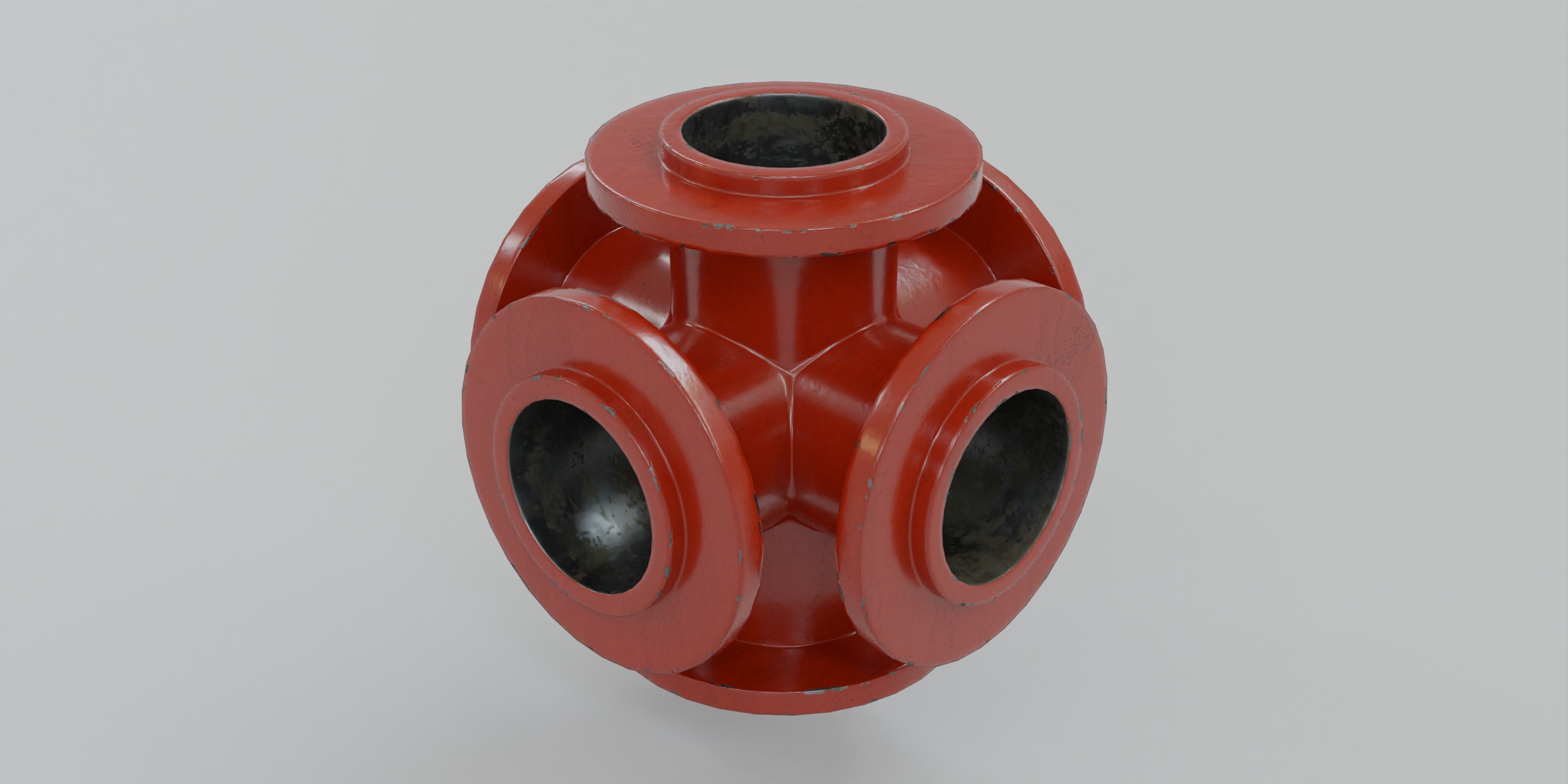 Iron Pipes Low-poly 3D model_41