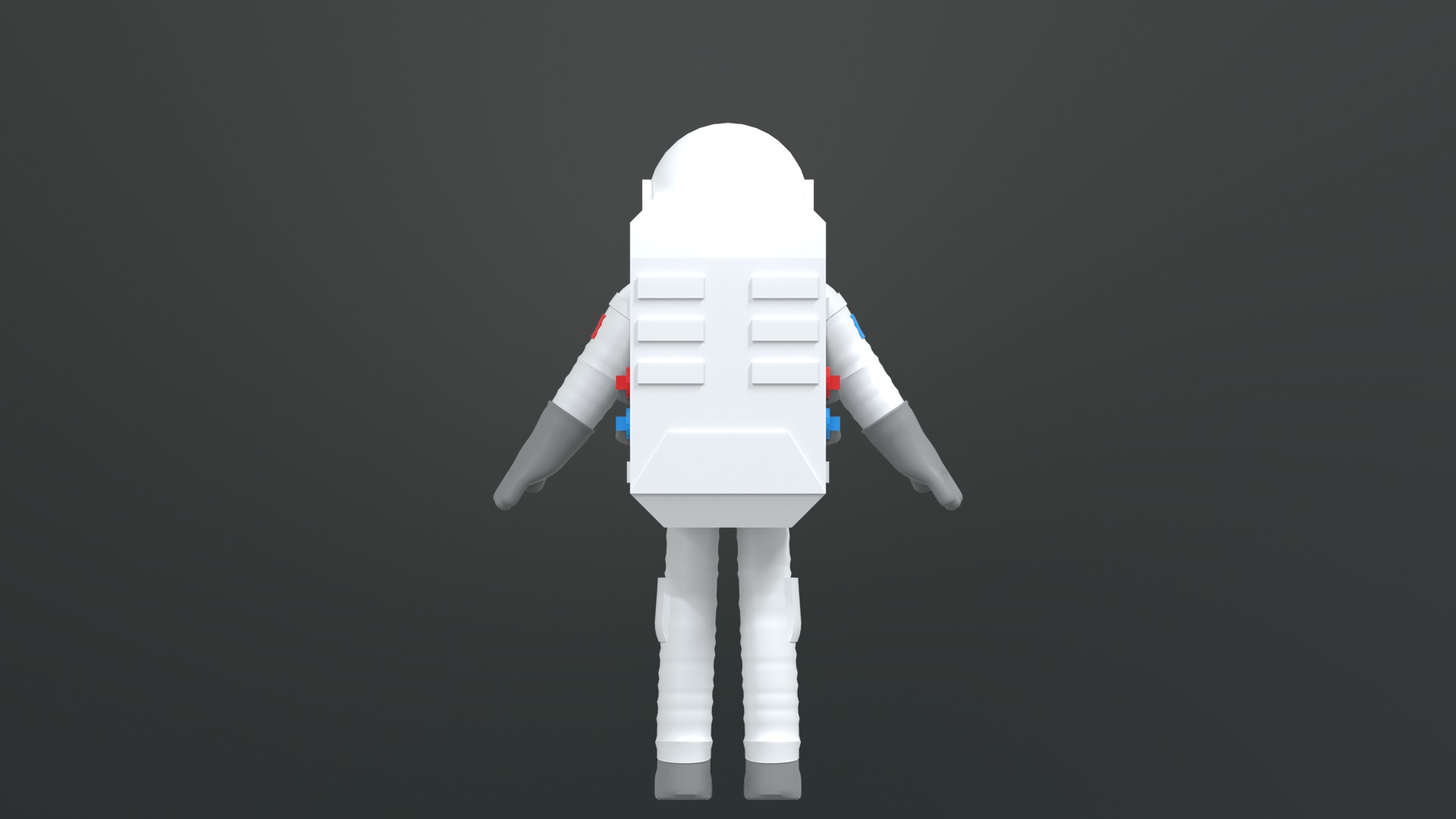 Minimal Astronaut Low-poly 3D model_11