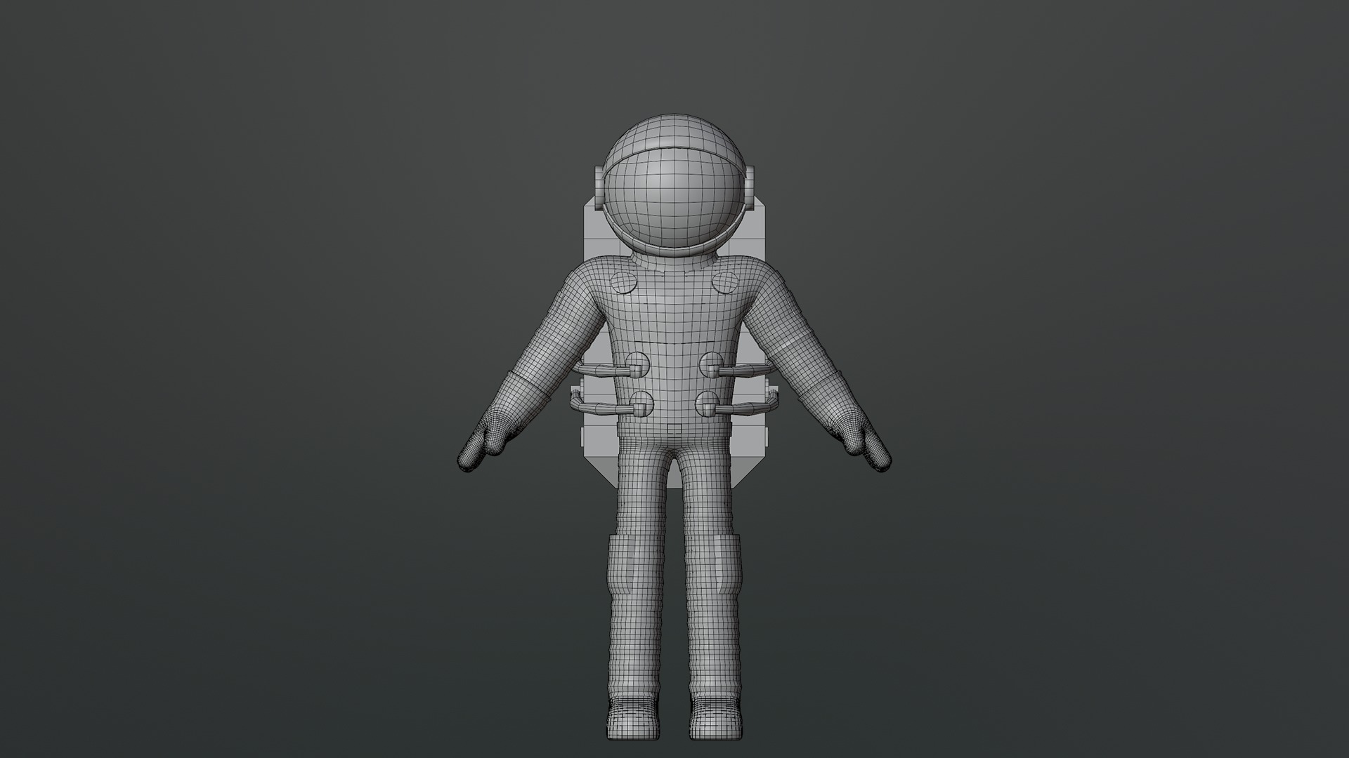 Minimal Astronaut Low-poly 3D model_21