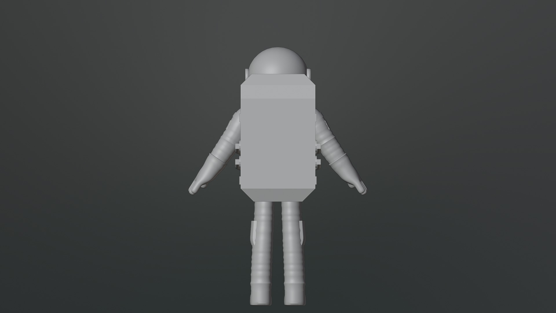 Minimal Astronaut Low-poly 3D model_19
