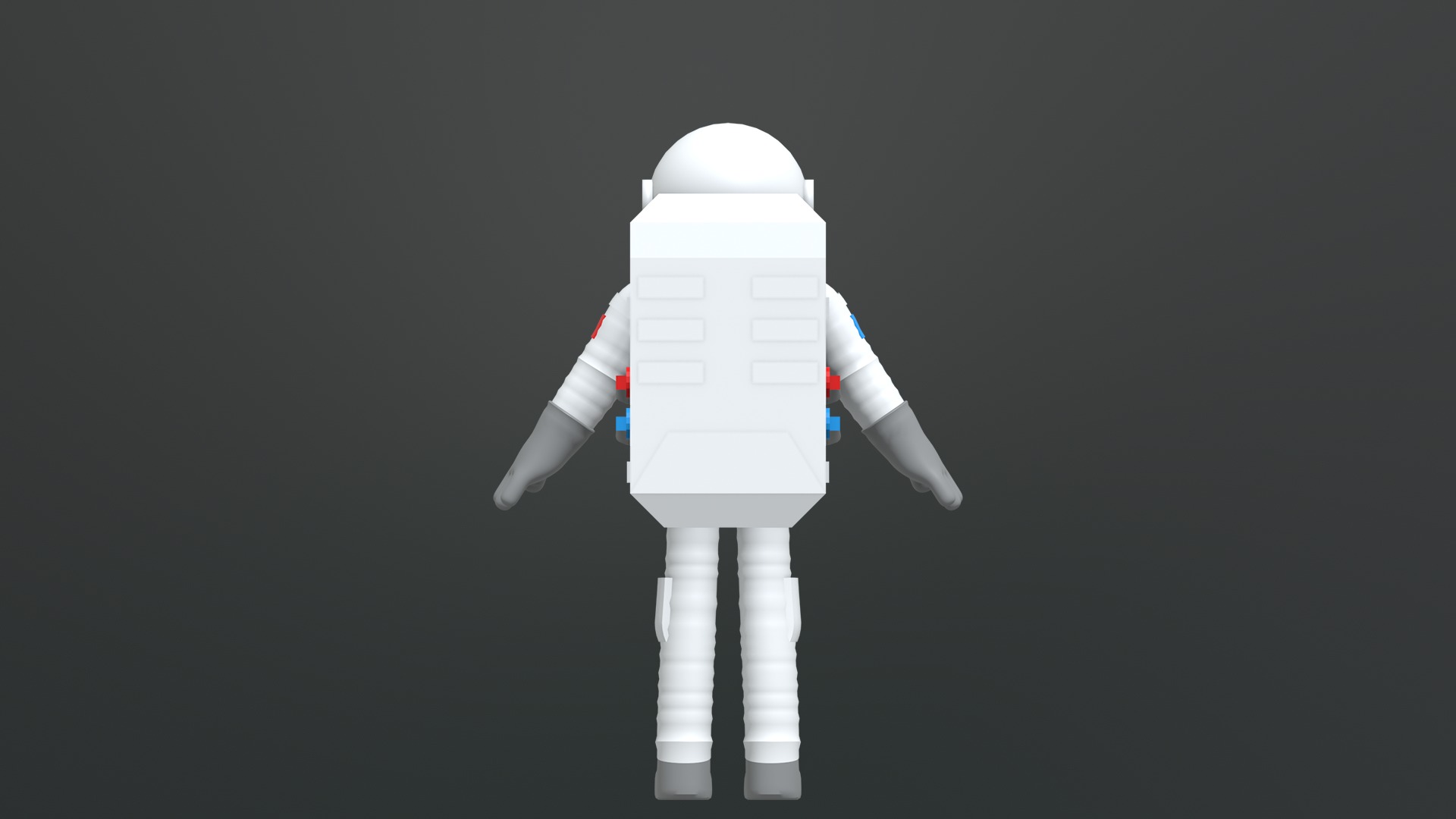 Minimal Astronaut Low-poly 3D model_15