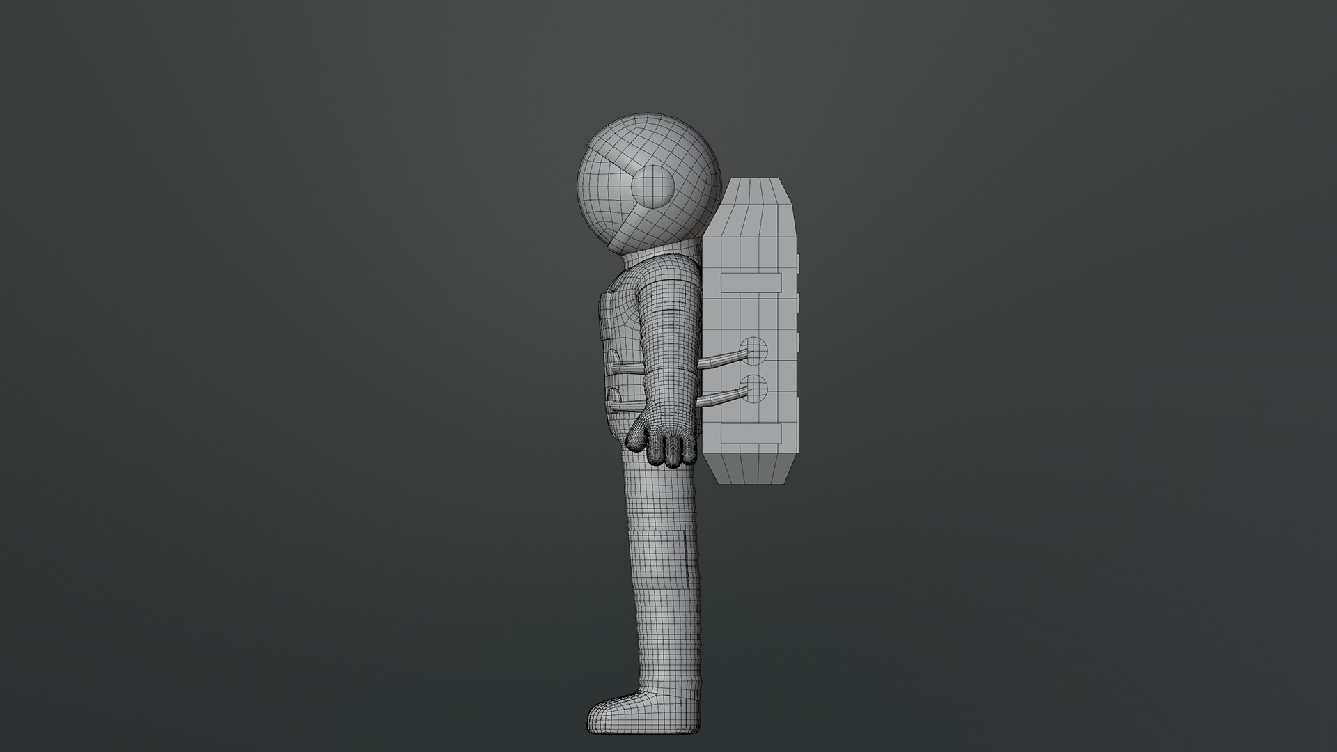 Minimal Astronaut Low-poly 3D model_24