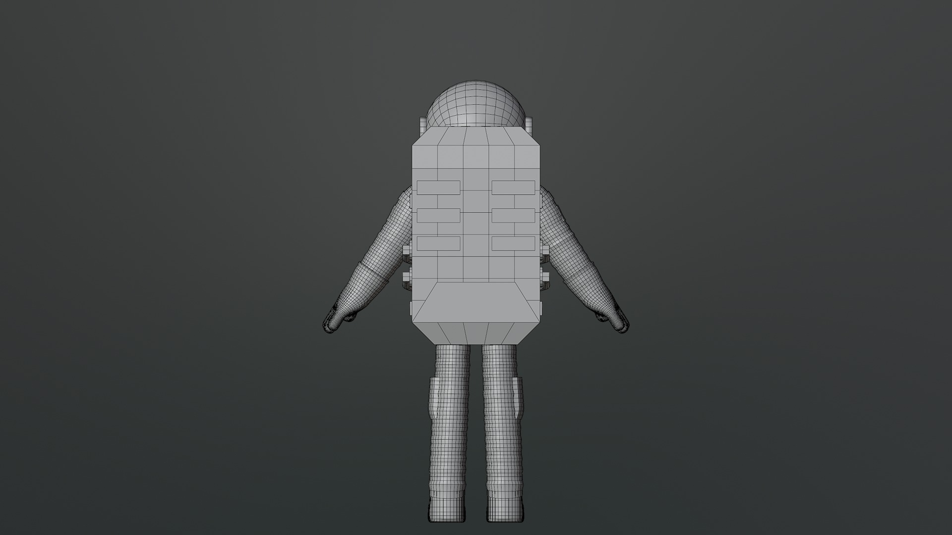 Minimal Astronaut Low-poly 3D model_23