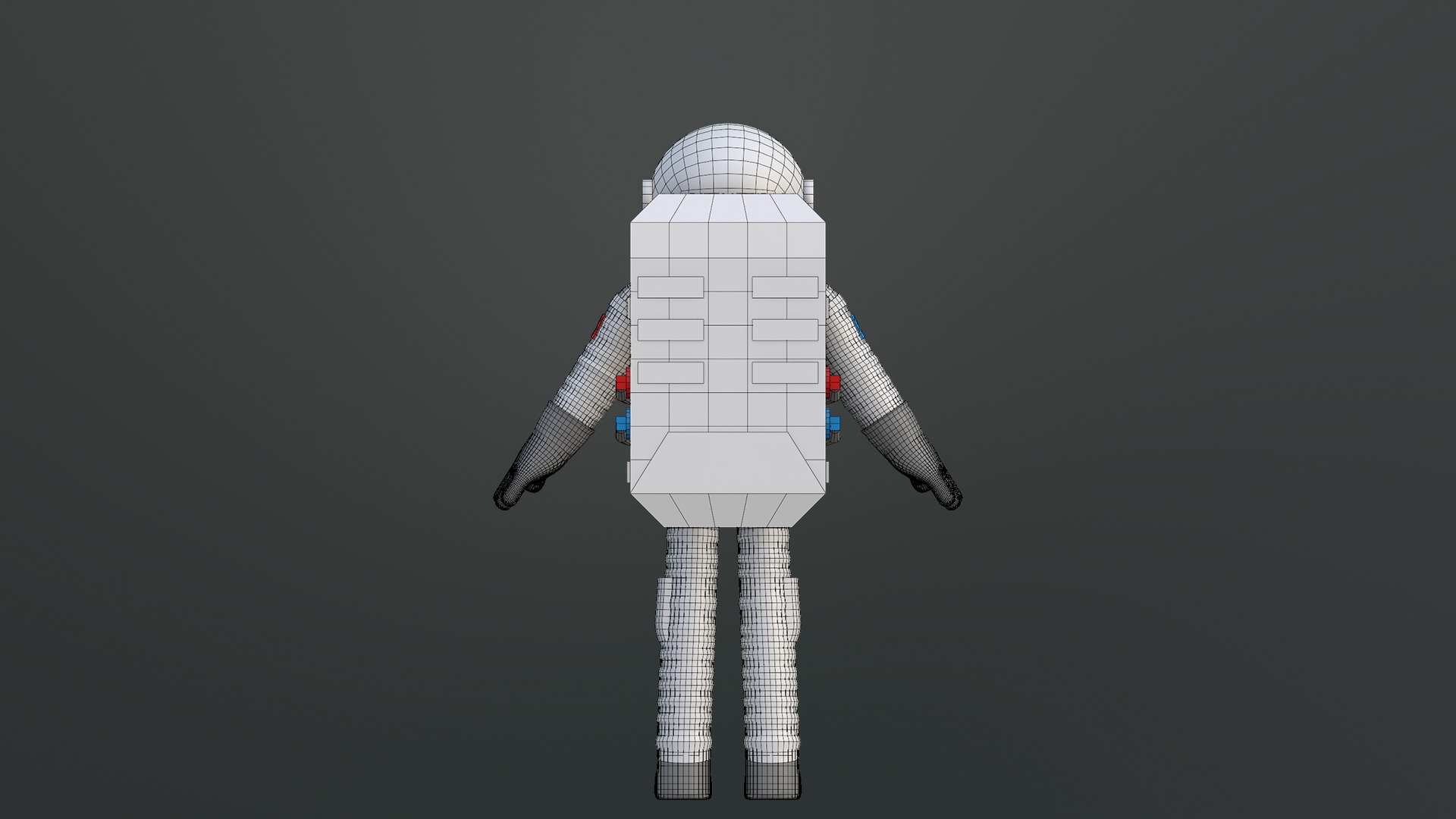 Minimal Astronaut Low-poly 3D model_27