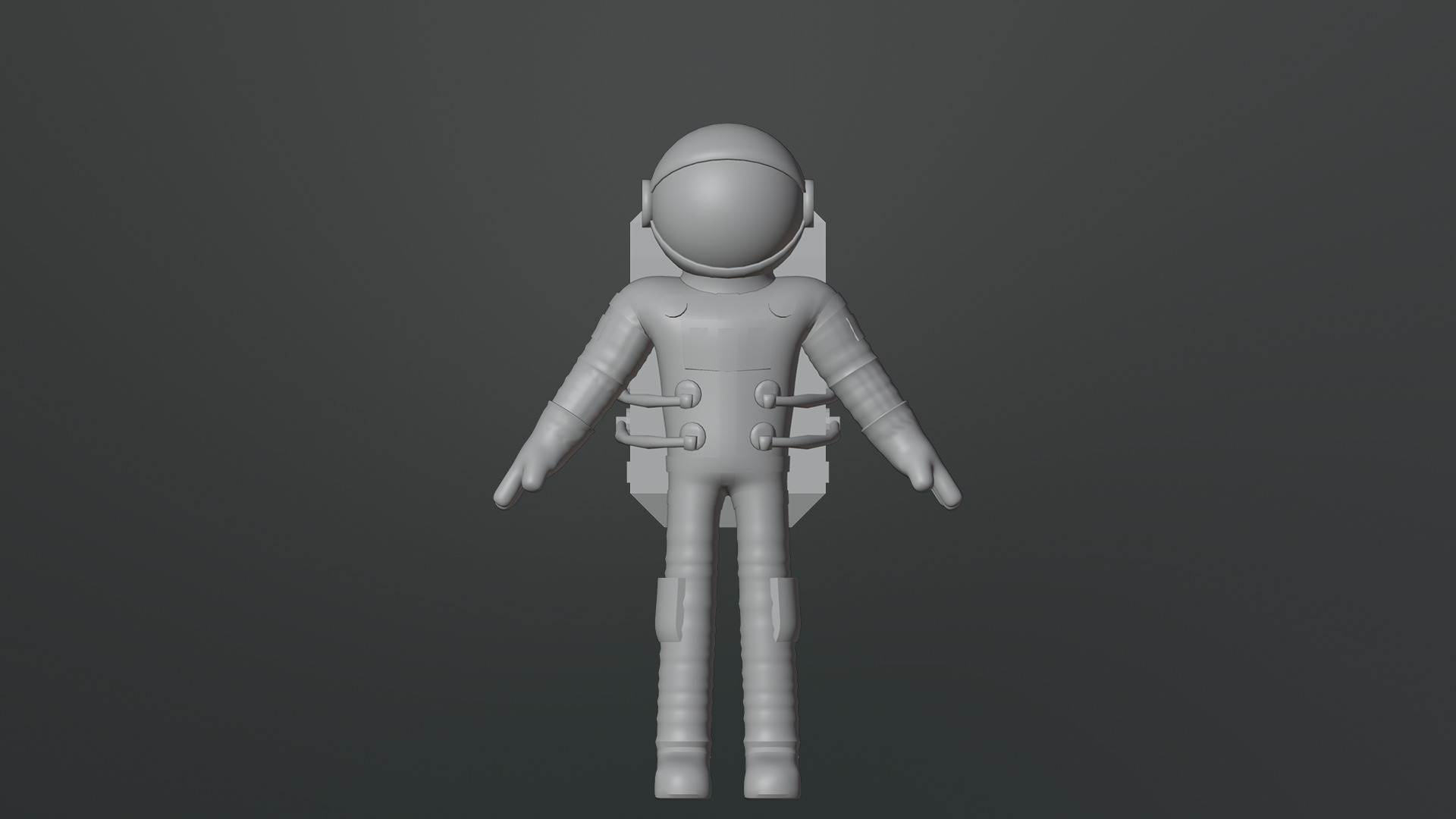 Minimal Astronaut Low-poly 3D model_17