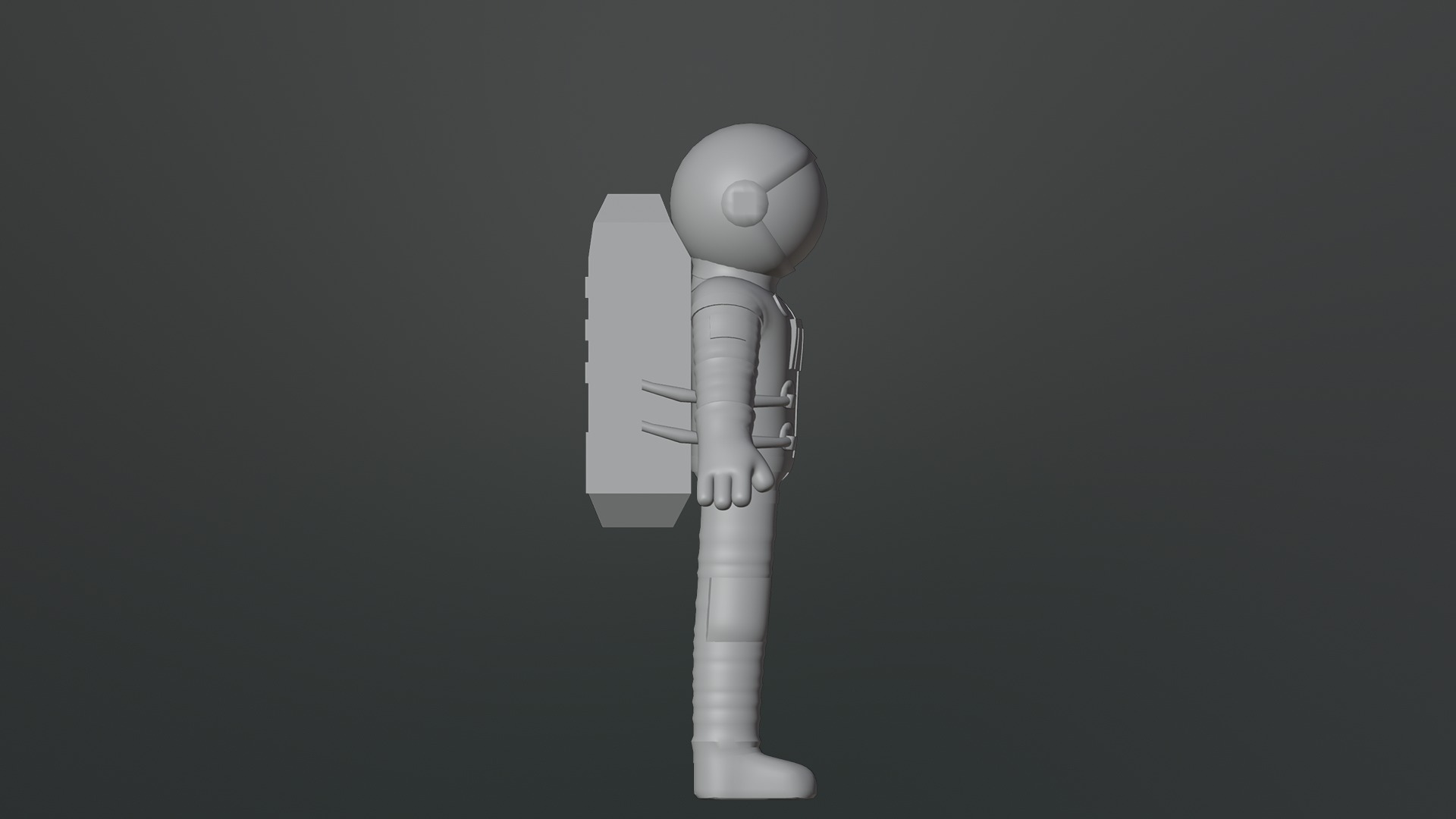 Minimal Astronaut Low-poly 3D model_18