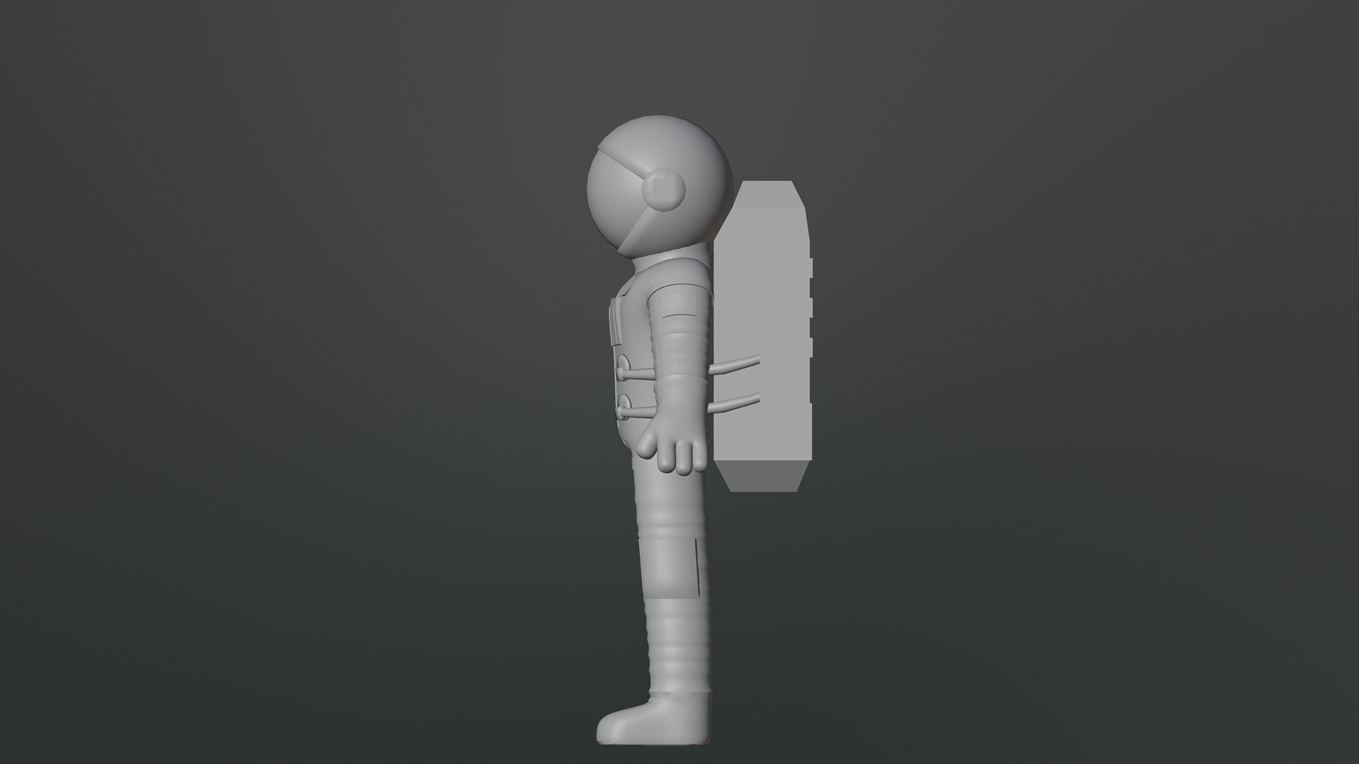 Minimal Astronaut Low-poly 3D model_20
