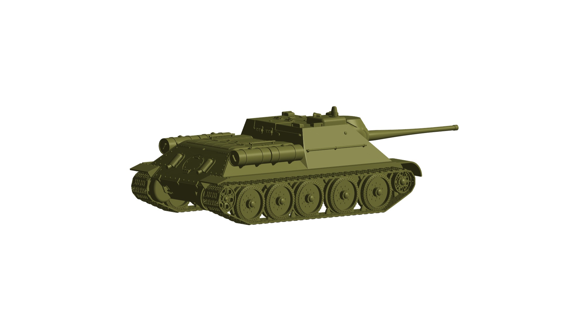 SU-85 tank 3D model_1