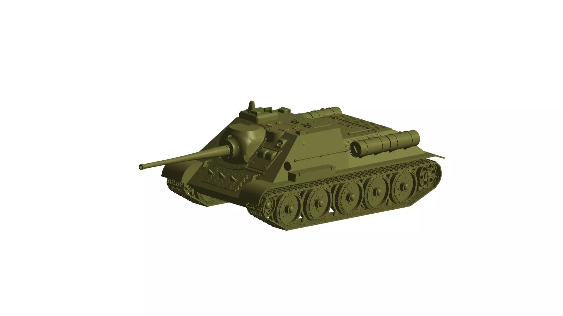 SU-85 tank 3D model_0