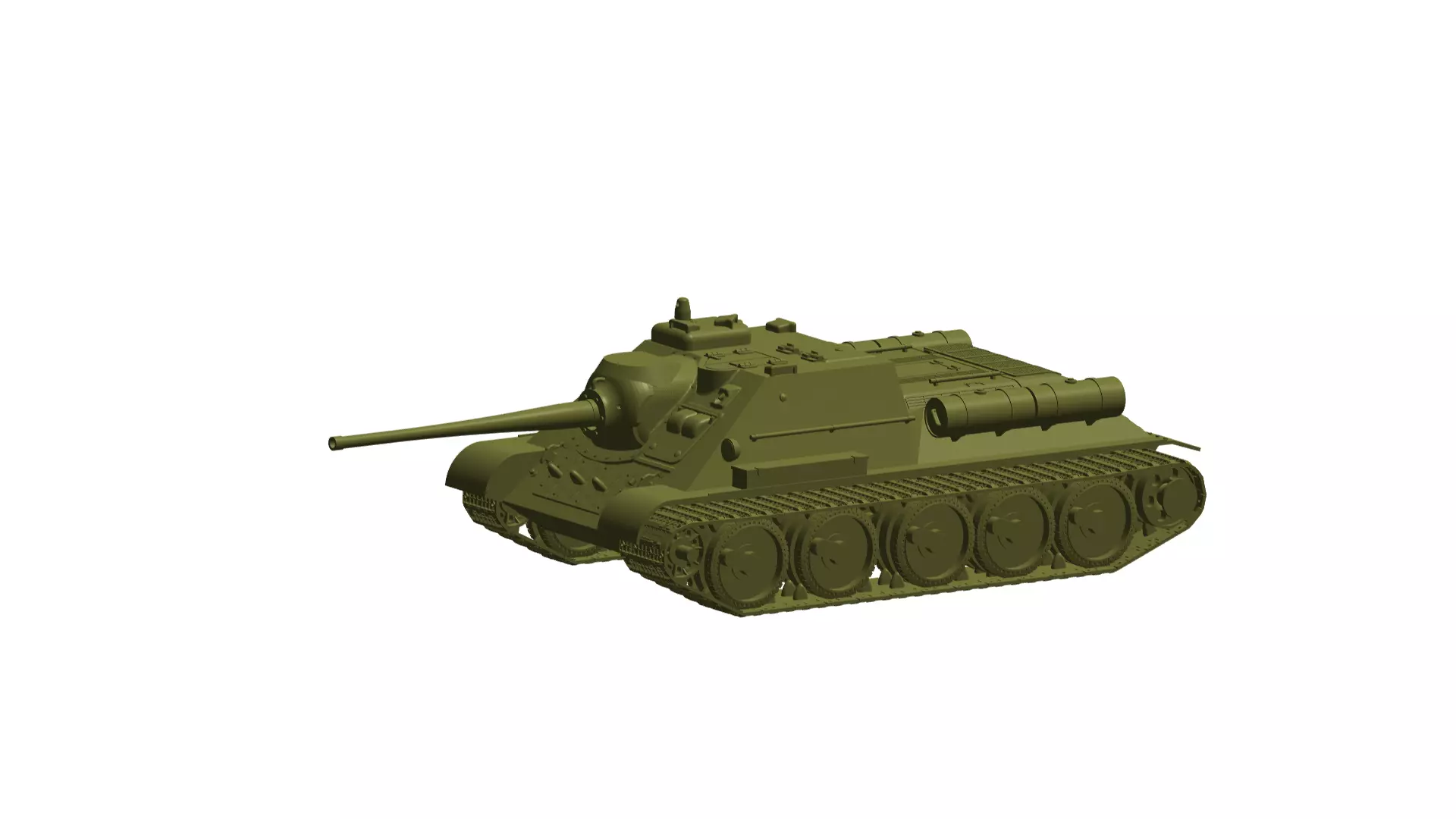 SU-85 self-propelled gun 3D model_0