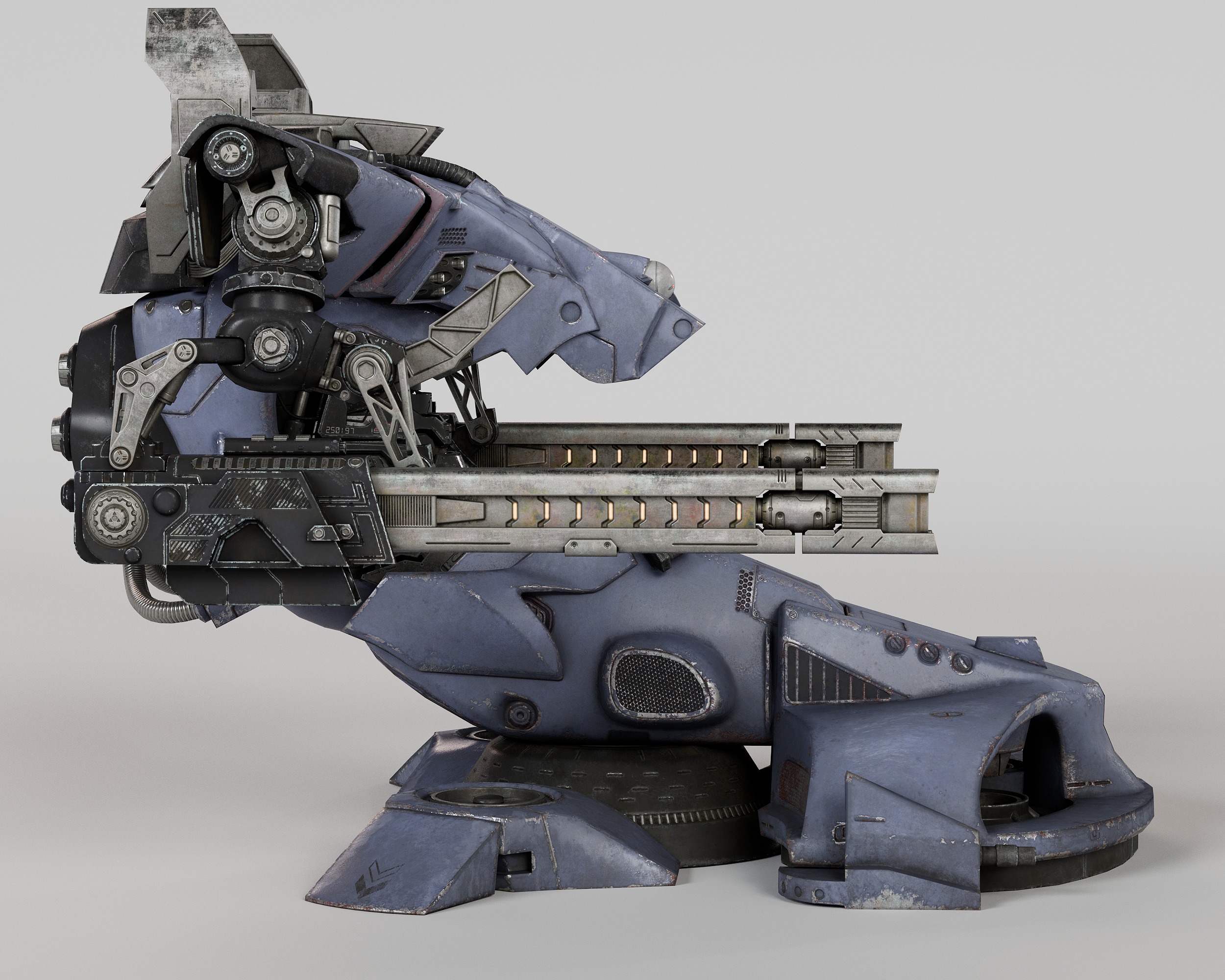 Hover Mech Low-poly 3D model_4