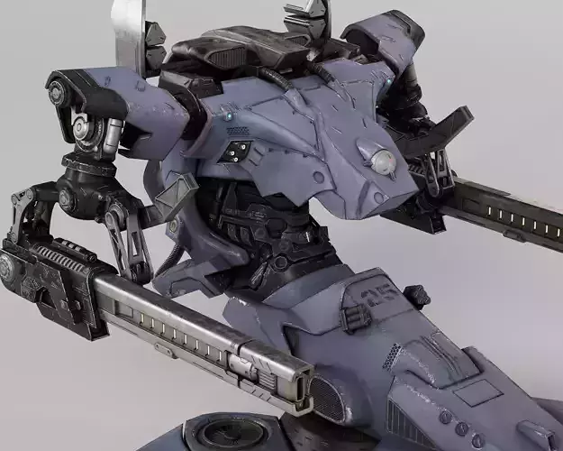 Hover Mech Low-poly 3D model