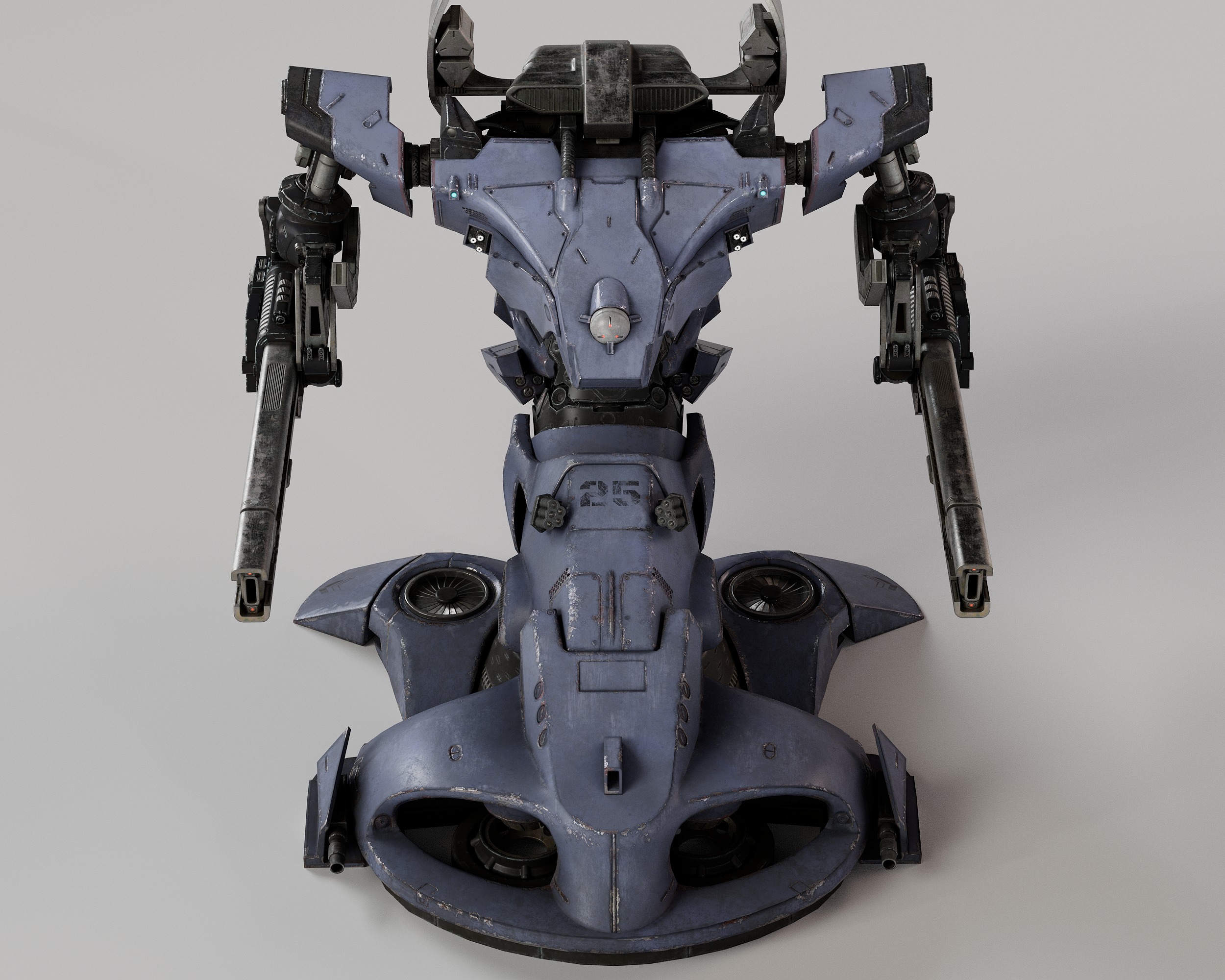 Hover Mech Low-poly 3D model_3