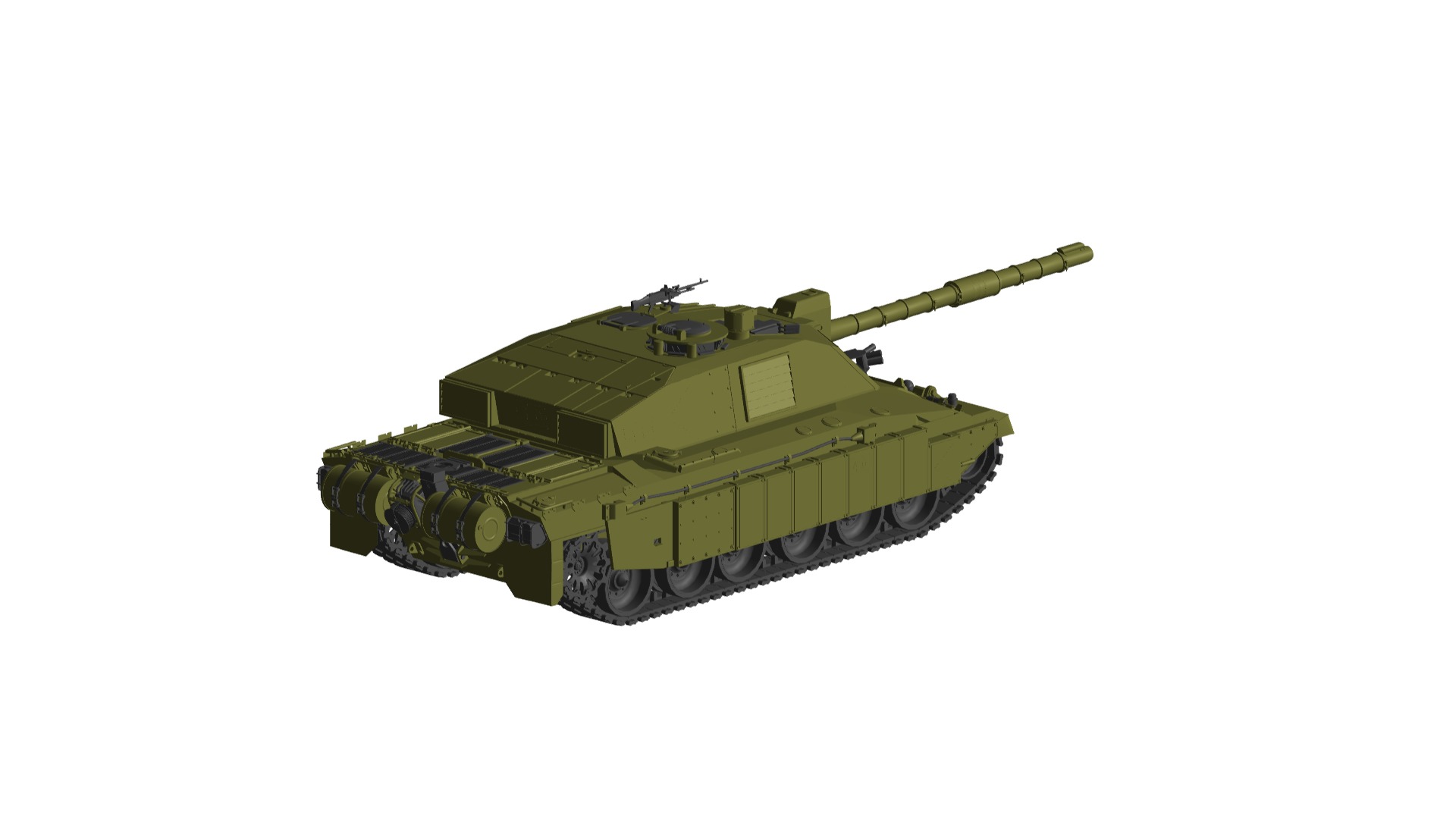 Challenger 2 tank 3D model_1