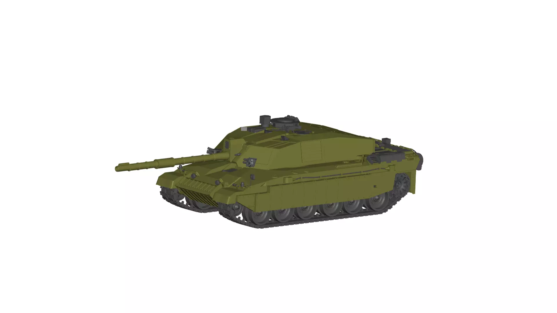 Challenger 2 tank 3D model_0