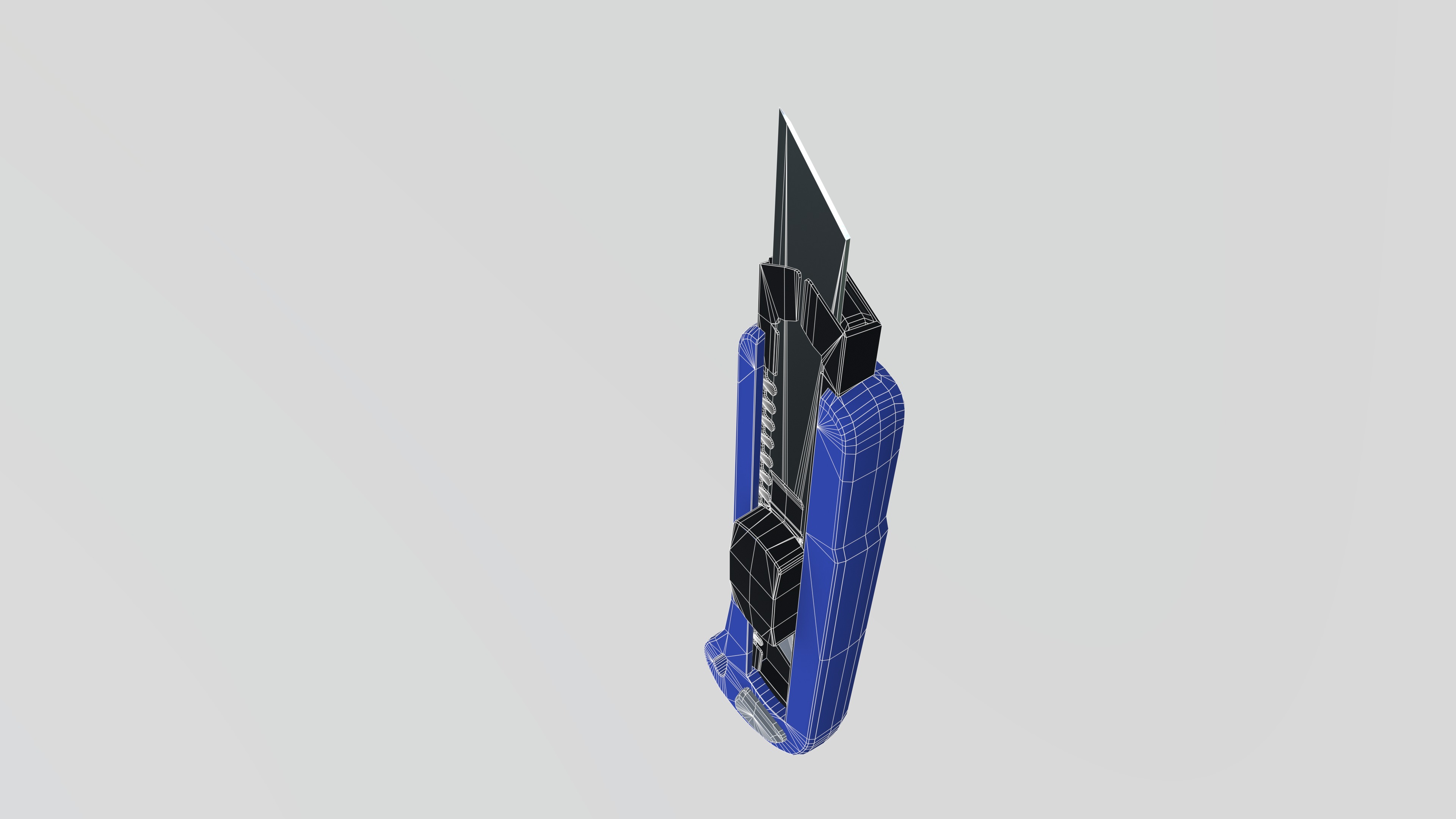 Steel paper cutter 3D model_4
