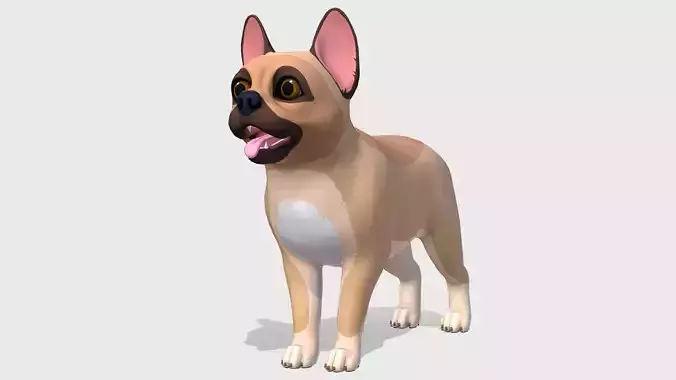 Cartoon Dog - French Bulldog