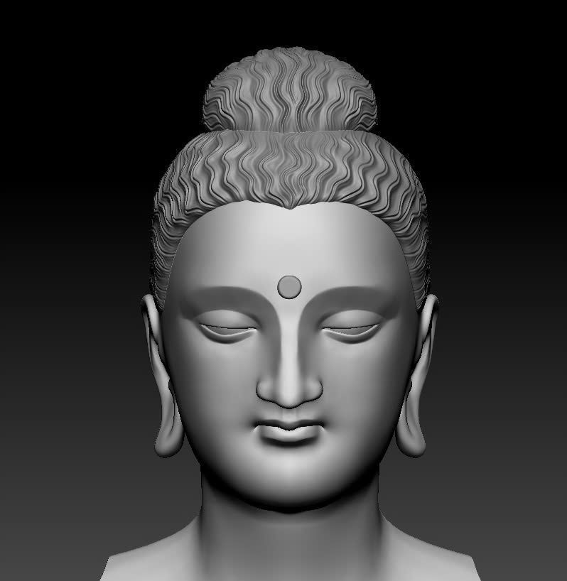 head buddha 3D print model_1