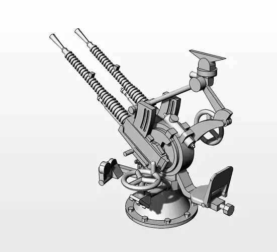  type 93 shiki twin 13 mm  3D print model